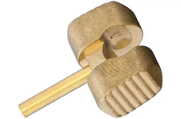 Flytanium Manix 2 Ball Cage Lock Brass Fixed Blade Knife